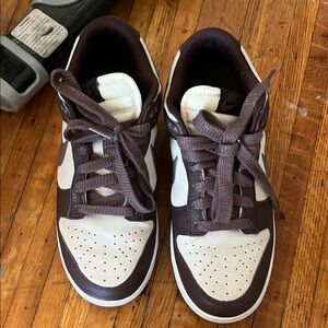 Nike Women’s Low-Top Sneakers in Brown and Cream
